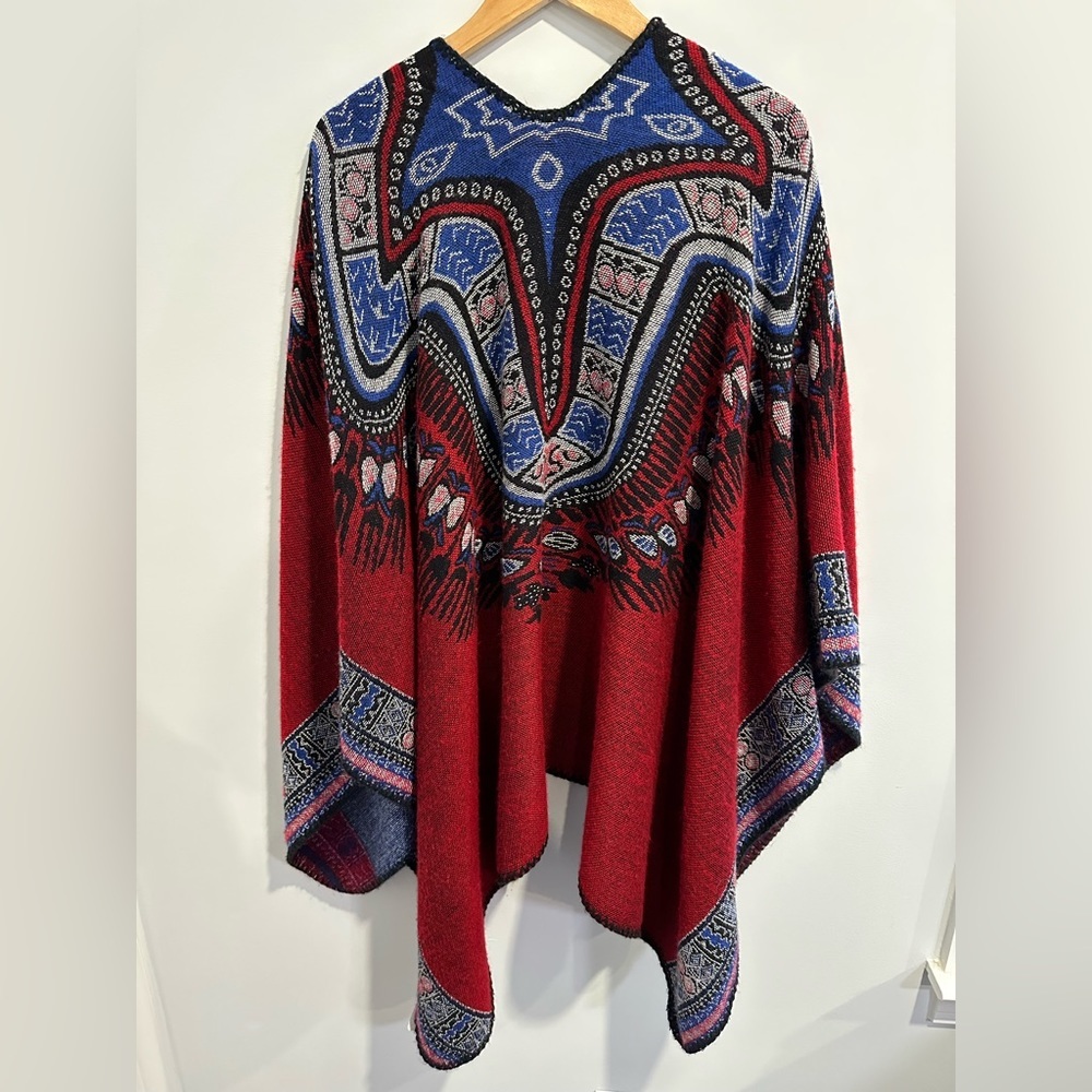 Multicolored Waterfall Sweater Cardigan Shawl One Size - Picture 2 of 7